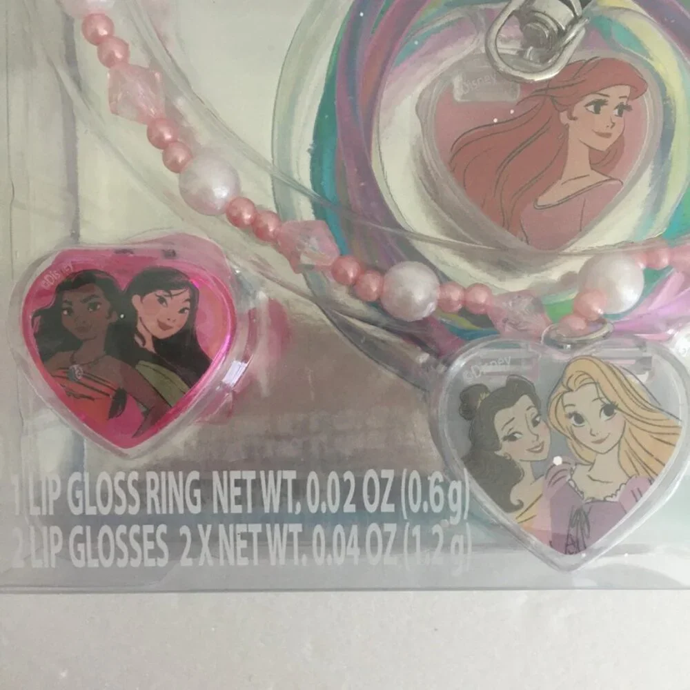 Disney NEW! Princess Lip Gloss Jewelry Set of 2